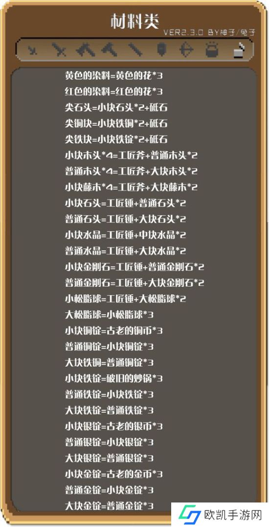 锻冶屋英雄谭合成表大全 锻冶屋英雄谭合成表一览